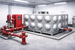 不锈钢消防水箱,用于消防稳压与应急储水,满足建筑消防规范要求