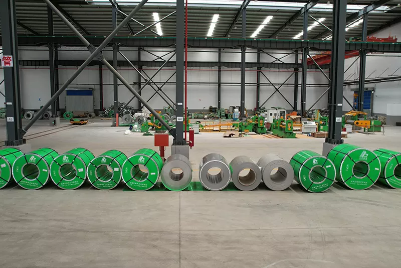 沐兰供水工厂的不锈钢卷库存