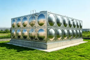 沐兰供水消防不锈钢水箱整体实景展示