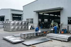 不锈钢水箱源头工厂整体厂区及生产车间实拍