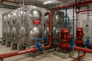 消防水箱与消防供水系统连接